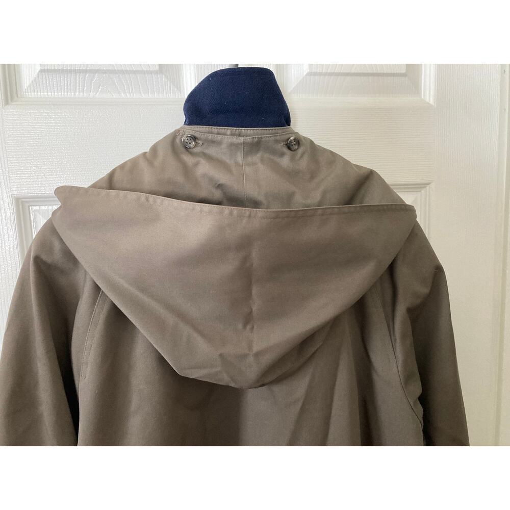 Vintage 1980's classic brown London Fog trench coat, zip out wool lining, sz 14 - Picture 5 of 14